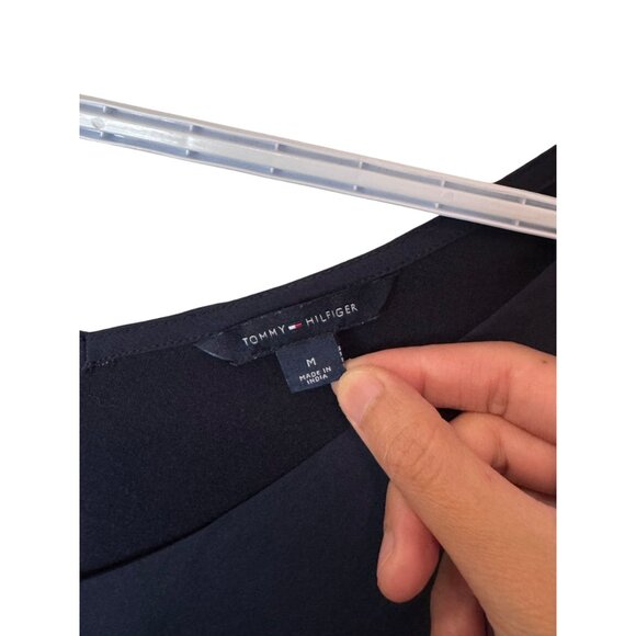 Tommy Hilfiger navy blue sleeveless V-neck tank top size M - Picture 4 of 7